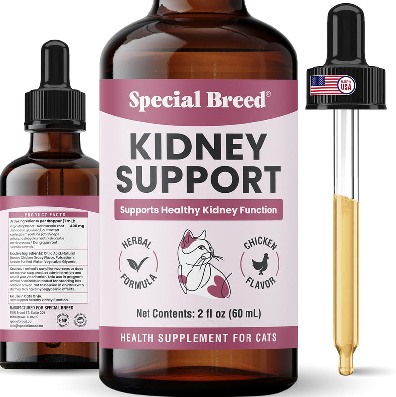 Special Breed Kidney Support for Cats - Rehmannia & Astragalus Liquid, 2 oz