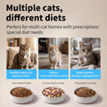 HoneyGuaridan RFID Automatic Cat Feeder with Collar Tag-Activated Personalized Meal, 5G WiFi APP Control Cat Food Dispen