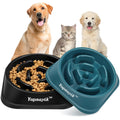 2 Pack Slow Feeder Dog Bowls for Healthy Eating, Non-Slip and Anti-Choking Design, Reduces Bloating & Overeating for Medium Dogs and Cats, Easy to Clean