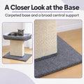 Catry Cat Perch with Washable Replaceable Bed & Wide Sisal Scratching Post