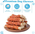 Dog Treats Chicken Wrapped Rawhide Rolls Healthy Dog Chews Long Lasting1 lb/454g (Pack of 2)