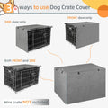 Seiyierr Dog Crate Cover - Kennel Covers Fit for 30 Inch Dogs Crate, Double Door Polyester for Wire Puppy Cage Indoor Ou