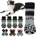 Dog Socks for Hardwood Floors Anti Slip - Double Side Dogs Booties to Prevent Licking, Hot Pavement Paw Protectors, No T