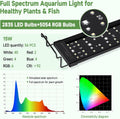 hygger LED Aquarium Light, 15W Full Spectrum Plant Lamp with Timer, 12-18"
