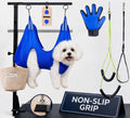 Dog Grooming Kit Adjustable Arm With Clamp: Height 26"-40", Small Dog Sling For Nail Trimming Hammock, no-sit Haunch Holder Leash Loops, Glove, Tool Hanging, Full Home Pet Grooming Supplies Kit, Cats