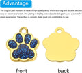 PATIKIL Animal Dog Cat Paw Print Pendants, 10 Pcs Crystal Footprint Dog Cat Paw Prints Pendants for DIY Necklace Bracele