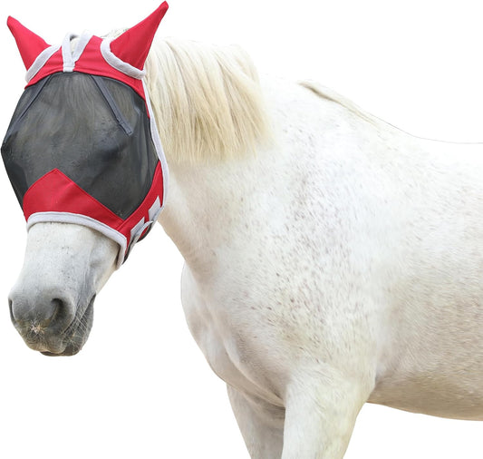 Horse Fly Mask with Ears, Breathable Fine Mesh