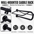 2 Pack Wall Mounted Saddle Racks with Pad Bar, Heavy Duty Saddle Pad Rack