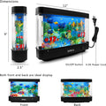Fake Fish Tank with Moving Fish, Decorative Aquarium Lamp (Auto 2/4/12H Shutdown Timer), Artificial Tropical Marine Tank