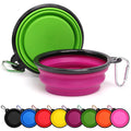 2 Pack Dog Bowl Pet Collapsible Bowls with Clasp Puppy Travel Bowl Portable Cats Water Food Dish for Walking Parking Outdoors Traveling