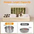 3-in-1 Wooden Rabbit Hay Feeder with Litter Box