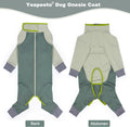 Dog Onesie Coat - Water-Repellent & Stretchable, Dirt-Resistant Outdoor Puppy Suit with Reflective Strips | Controls She