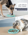 Coomazy Slow Feeder Cat Bowl Silicone Pet Puzzle Feeder for Slow Eating