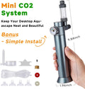 Complete Aquarium CO2 System, Desktop CO2 Regulator with 45g Disposable CO2 Cartridge, Compatible with 5/8" and 3/8" Thr