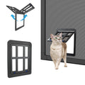 Dog Door for Screen Door, Small Pet Door for Small Dogs Cats, 8.3" x 10.3" Magnetic Flap Auto Close, Lockable Insert, Sliding Screen Door Compatible, Black S