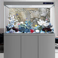 48x18 inches White Grey Rock Terrarium Backdrop Stone Fish Tank Background