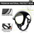Extra Small Dog Helmet with Ear Holes - Adjustable, Lightweight, Hard Black Puppy Helmet for Outdoor Activities/Motorcyc