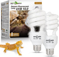 REPTI ZOO UVB Light for Desert Reptile 2 Pack, 10.0 26W UVA UVB Reptile Light Bulb, UVB Spiral Compact Lamp for Bearded 