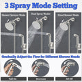 Dog Shower Attachment Metal, YDmeet Pet Shower Attachment for Fast and Clean Pet Bathing and Dog Washing, Brass Shower diverter, Adjustable Pet Shower Sprayer, 8 ft Hose and Shower Holder, Brushed