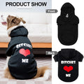 EXPAWLORER Dog Hoodies for Small Medium Large Dogs,Black M