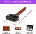 2 in 1 Dogs Cats Dematting Grooming Comb, Perfect Deshedding Undercoat Rake for Poodle & Goldendoodle, Efficiently Detan