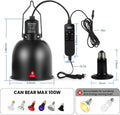 DXOPHIEX 5.5inch Deep Reptile Light Fixture with Thermostat and Timer