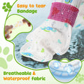HeavenEye Disposable Dog Socks Waterproof, Dog Paw Protectors Prevent Licking, 20pcs Boots Cover &3pcs Paw Bandage, Ligh