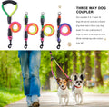 3 Way Dog Leash, 75 Inch Dog Leash Detachable 360 Swivel with Soft Padded Handle for Small/Medium Dogs PT048