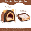 Pet Soft Guinea Pig & Rabbit Cozy Hideout House - Small Animal Bed for Guinea Pigs, Rabbits, Hamsters, Rats & Chinchilla