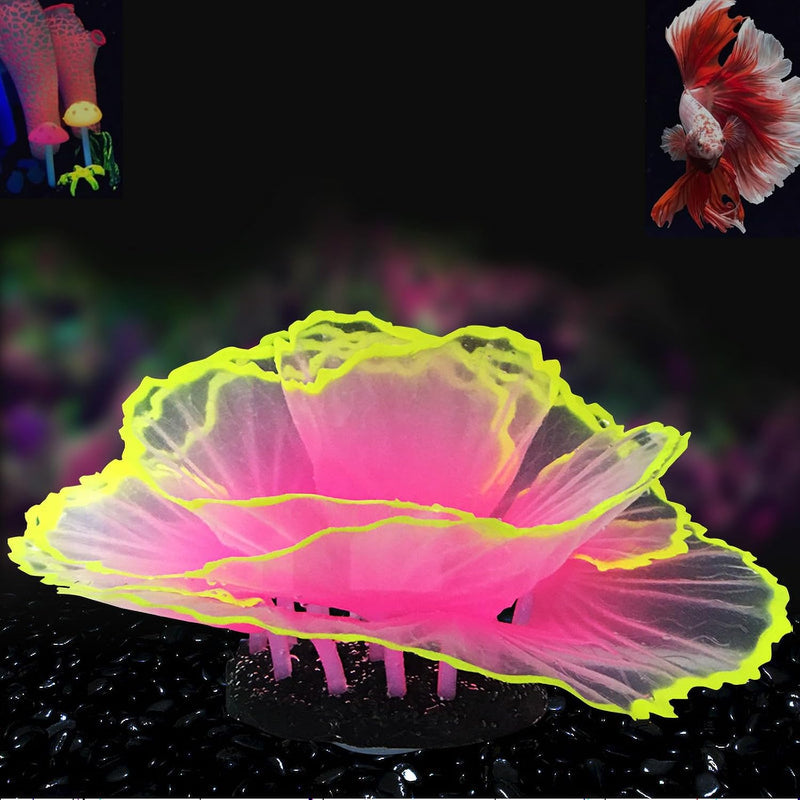 Besimple Aquarium Coral Ornament Glowing Effect Coral Decor Resin Fish Tank Plants Decoration for Aquarium Tank Landscap