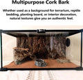 BNOSDM 4PCS Cork Bark Background,11.8" x 7.9" Natural Reptile Terrarium Backdrop, Lizard Climbing Wall Decor for Bearded
