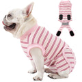 Recovery Suit for Dogs - Dog Surgery Recovery Suit Female Spay, Soft Dog Onesie for Surgery Female,Dog Cone Alternative Surgical Recovery Suit,Abdominal Wounds Suit (Pink Stripe, Small)