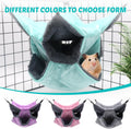 LYART Sugar Glider Pouch Hammock Bed Bedding, Sugar Glider Cage Accessories Toys for Rat, 3-Layer Hammock Make Pet Cages