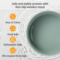 Elevated/Raised 15°Tilted Anti Slip Ceramic Dog Bowl for Medium & Large Breeds,Slanted Bulldog Big Face Pet Feeding Food