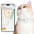 Pawfit Lite for Cats 4g GPS Tracker | Ultra-Small (<18g) Design | Real-Time Tracking | Activity Monitoring | Location History | Unlimited Range | Safety Collar Included | Simply White