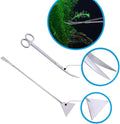 Aquarium Aquascaping Tool, Long Tweezers Scissors Spatula, 4 in 1 Stainless Steel Aquatic Plants Set for Fish Starter Ki