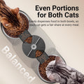 DownyPaws Automatic Cat Feeder 2 Cats, Rechargeable Timed Food Dispenser BK