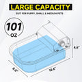Automatic Water Dispenser for Dogs, 3L /101 oz 304 Stainless Steel Dog Water Feeder, Auto-Fill Large Waterer for Pets & 