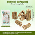 Abizoo Natural Bunny Chew Toys,6 Pcs Organic Papaya Wood Sticks Chew Toys for Rabbit,Hamster,Guinea Pig,Chinchilla,Gerbi
