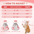 GoGoPaw Cat Cone Collar Soft to Stop Licking, Adjustable, Foldable Lightweight Kitten Cones After Surgery Recovery for Cats & Kittens, Cat Cone Alternative, Easy Eating (Pink, S)