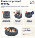 Calming Donut Dog Bed for Small Dogs, Round Dog Bed for Medium & Large Dogs