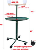 Large 47" Green Metal Base Parrot Bird Cage African Grey Macaw Cockatoo Play Metal T-Stand (Green)
