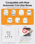 KropBom 180 Pack Cat Litter Box Robot 5/4/3 Waste Bags,Transparent, Self Cleaning Litter Box Liners Bags for Most Automatic Cat Litter Boxes，Pre-Separated, Heavy Duty, 9-11 Gallon Capacity