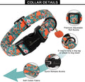 ARING PET Fall Dog Collars, Cute Autumn Pumpkin Maple Leaves Pet Collar with Quick Release Buckle for Small Medium Large