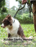 TINMARDA Heavy Duty Dog Leash with 2 Padded Handles & Advanced Easy Metal Clip, 4-6FT Shock Absorbing No Pull Dog Leashe