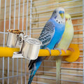 Tioncy 2 Pcs Stainless Steel Bird Bowls, Clip on Parrot Food Water Cups