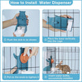 Kenond 17oz Bird Water Dispenser, Guinea Pig Water Bottle No Drip