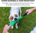 Bull Fit K9 Dog Bite Tug Toy with 2 Strong Handles - Made of Durable & Tear-Resistant French Linen - Perfect for Tug of 