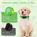 Medium Dog Collars for Male Dogs, Boy Dog Collars with Dinosaur Pattern，Adjustable Cotton Green Collar for Puppy Dog，Ide