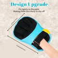 Pet Hair Removal Gloves, Blue and Black Colors, Static Hair Removal, Adjustable Strap, Reusable for Clothing, Sofa, Car 